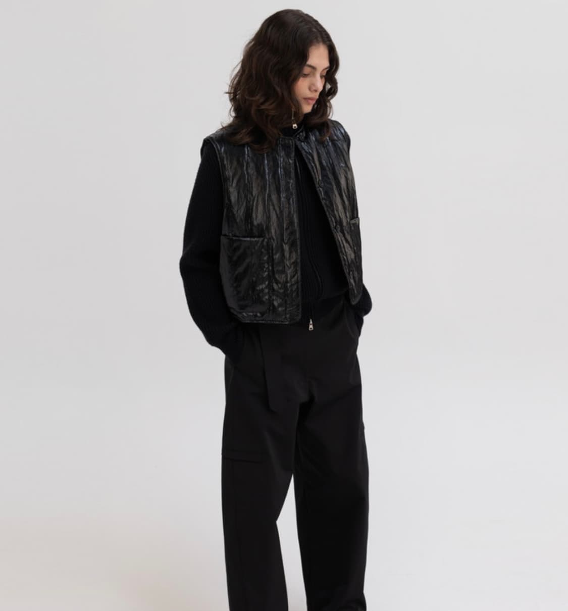 모노하 패딩 조끼 상품이미지2