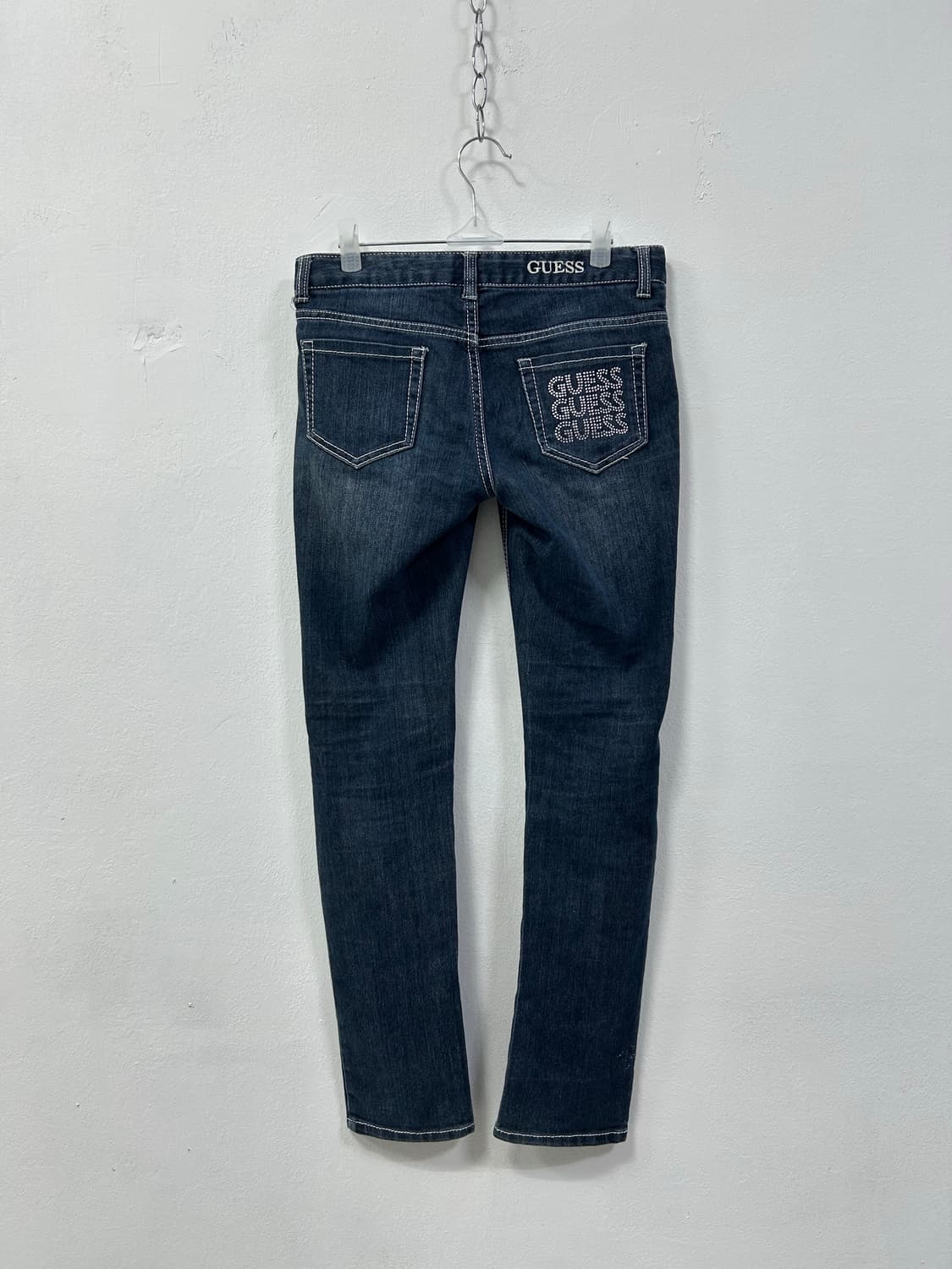 [GUESS] 게스 갸루 y2k 큐빅 데님 팬츠 상품이미지5