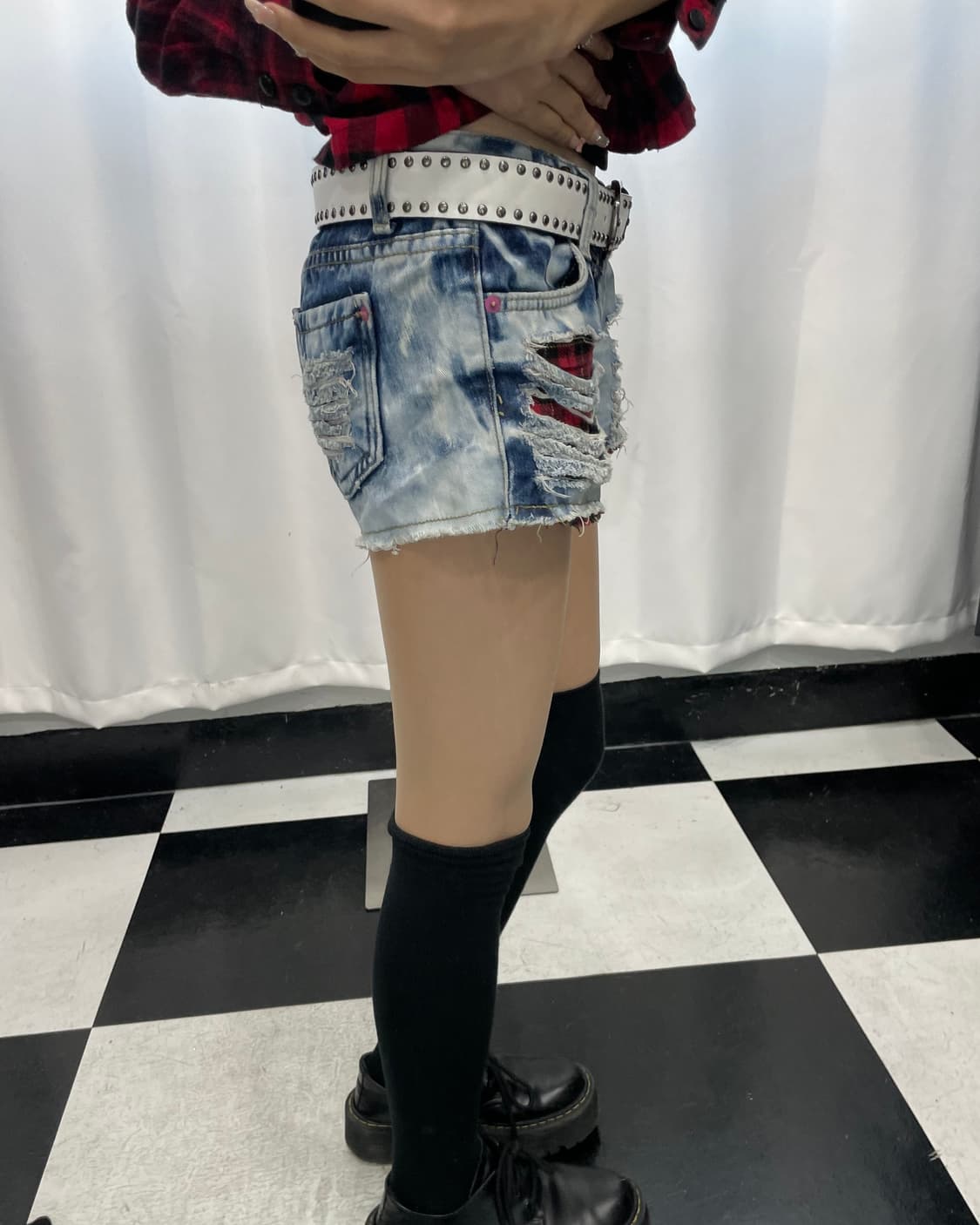 🎸라이트 블루 데미지 데님 숏츠🎸 상품이미지2