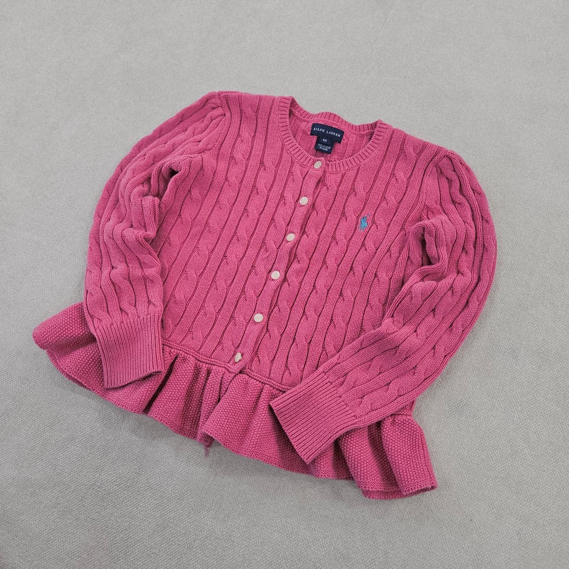 [6X] 폴로 랄프로렌 키즈 여아 케이블 니트 스웨터 가디건 0116Y1 상품이미지1