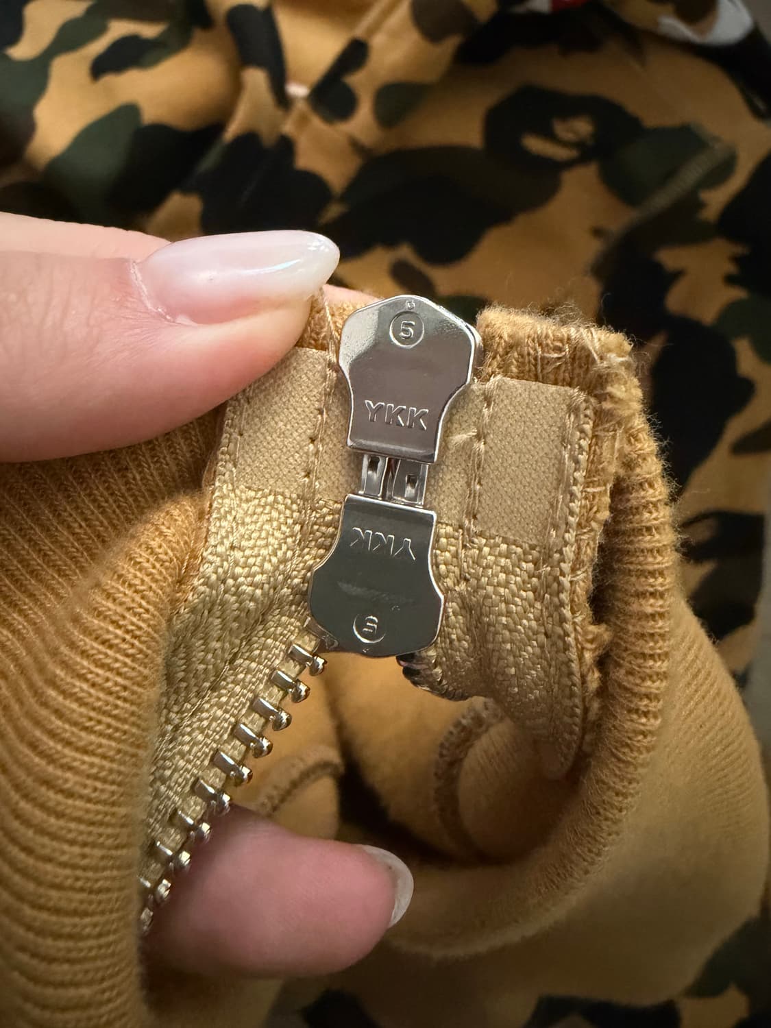 베이프 퍼스트 카모 샤크 풀집 후드집업 황계 m 상품이미지7