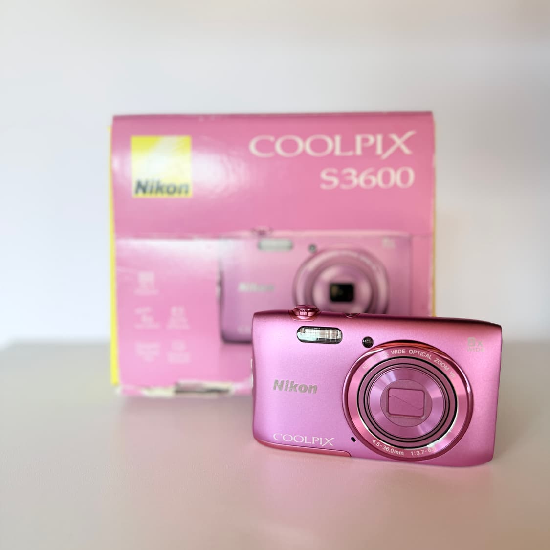 ✨에스파 픽 미품 풀박스✨ 니콘 쿨픽스 S3600 캔디핑크 🍭 상품이미지3