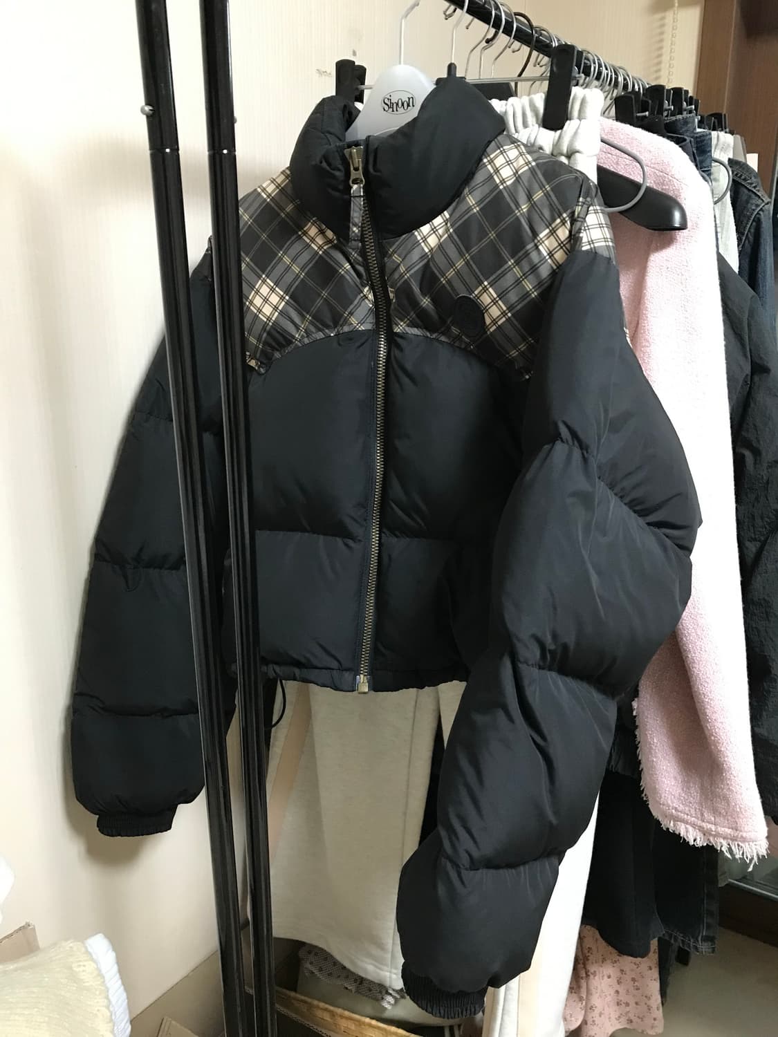 스컬프터 웨스턴 크롭 푸퍼다운 블랙 s사이즈 상품이미지3