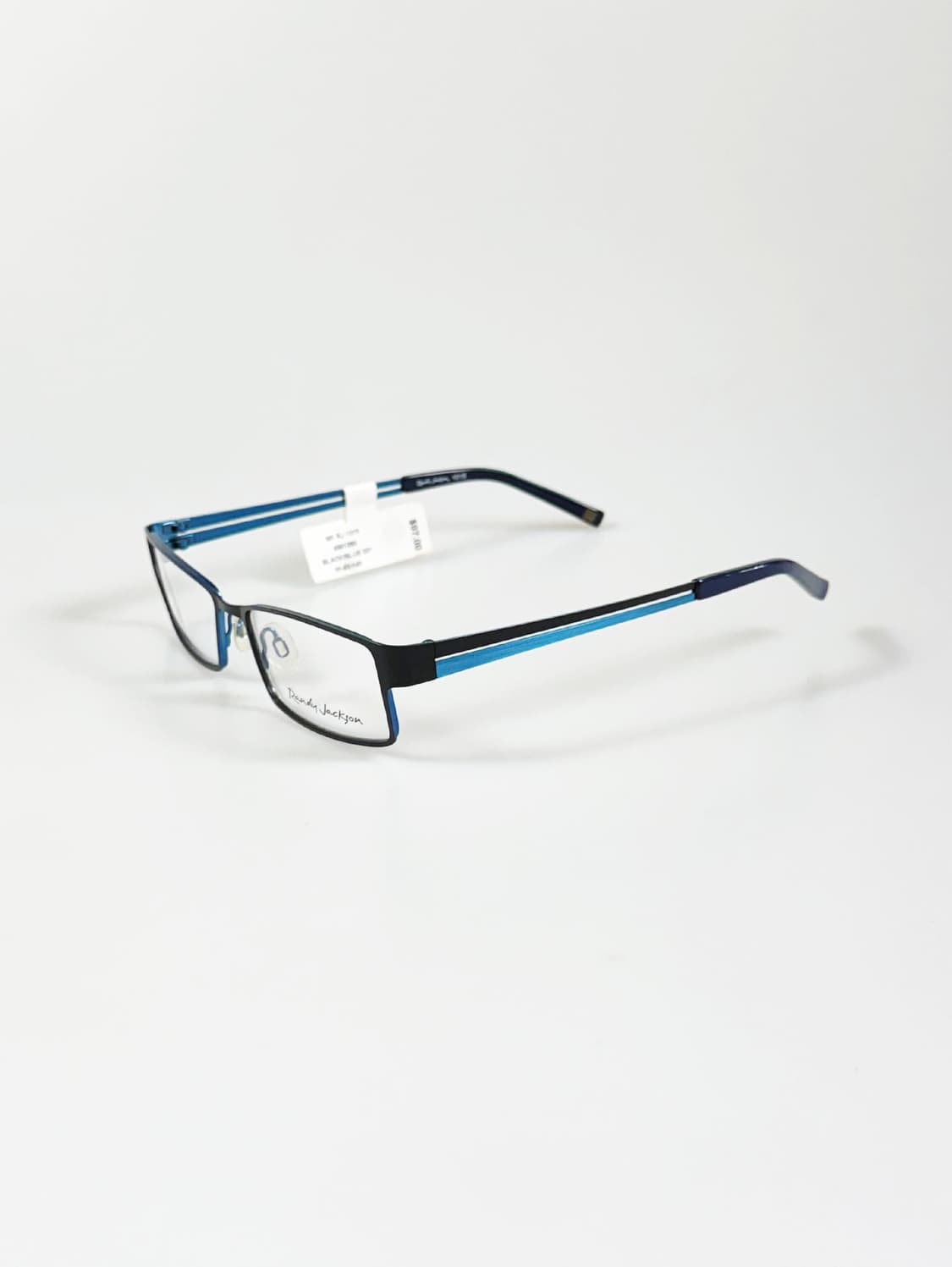 RANDY JACKSON 블랙&블루 메탈 슬림 스퀘어 빈티지 안경 상품이미지3