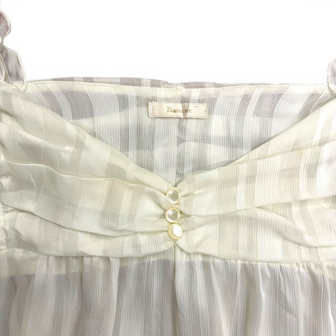 Back Lettering See Through Blouse 상품이미지5