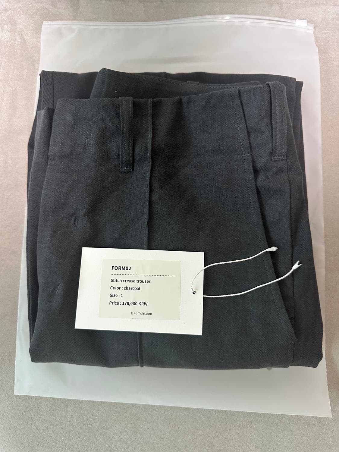 les Stitch trouser (charcoal) 1 사이즈 상품이미지1