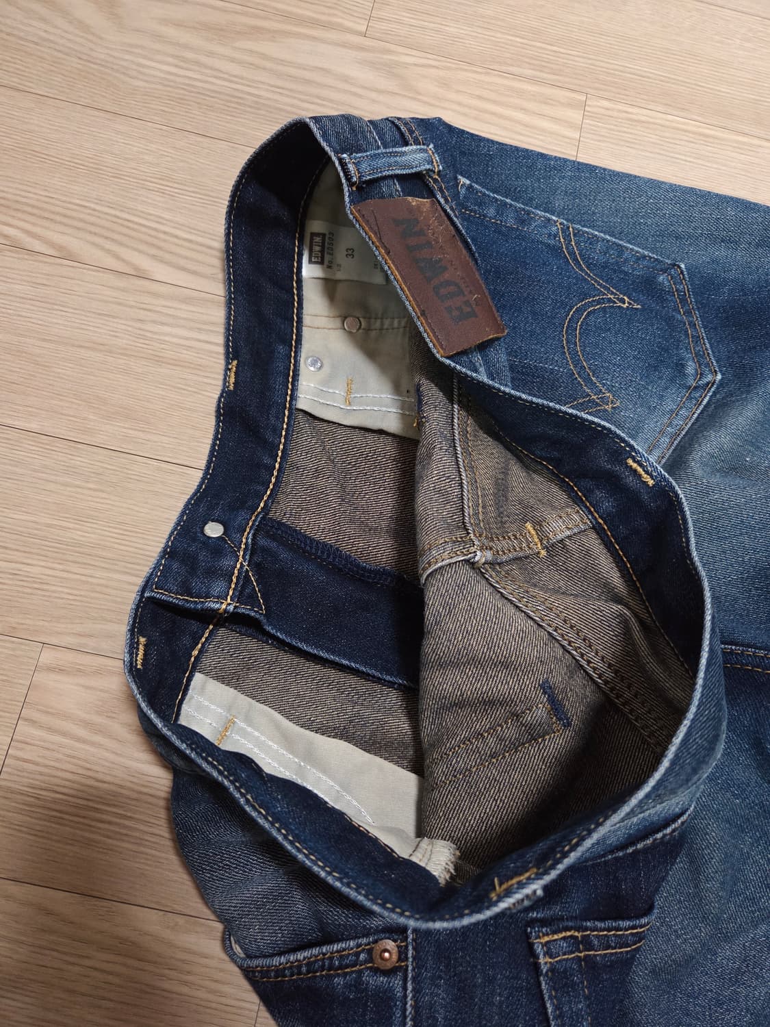 에드윈 재팬 메이드 블루 워싱 데님 팬츠 상품이미지7