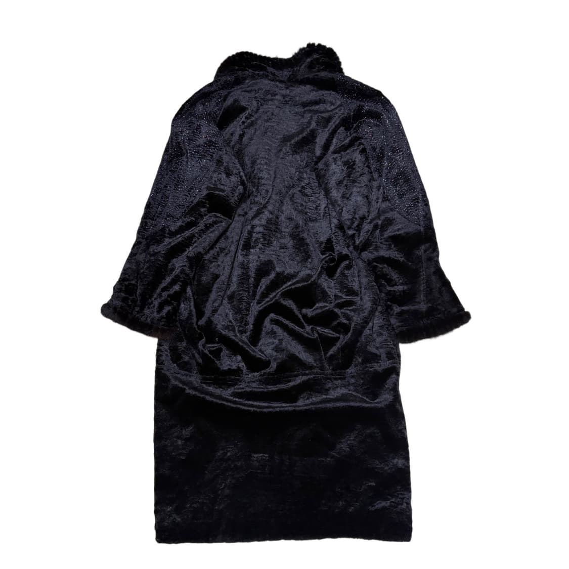 빈티지 글리터 블랙 롱코트 상품이미지7