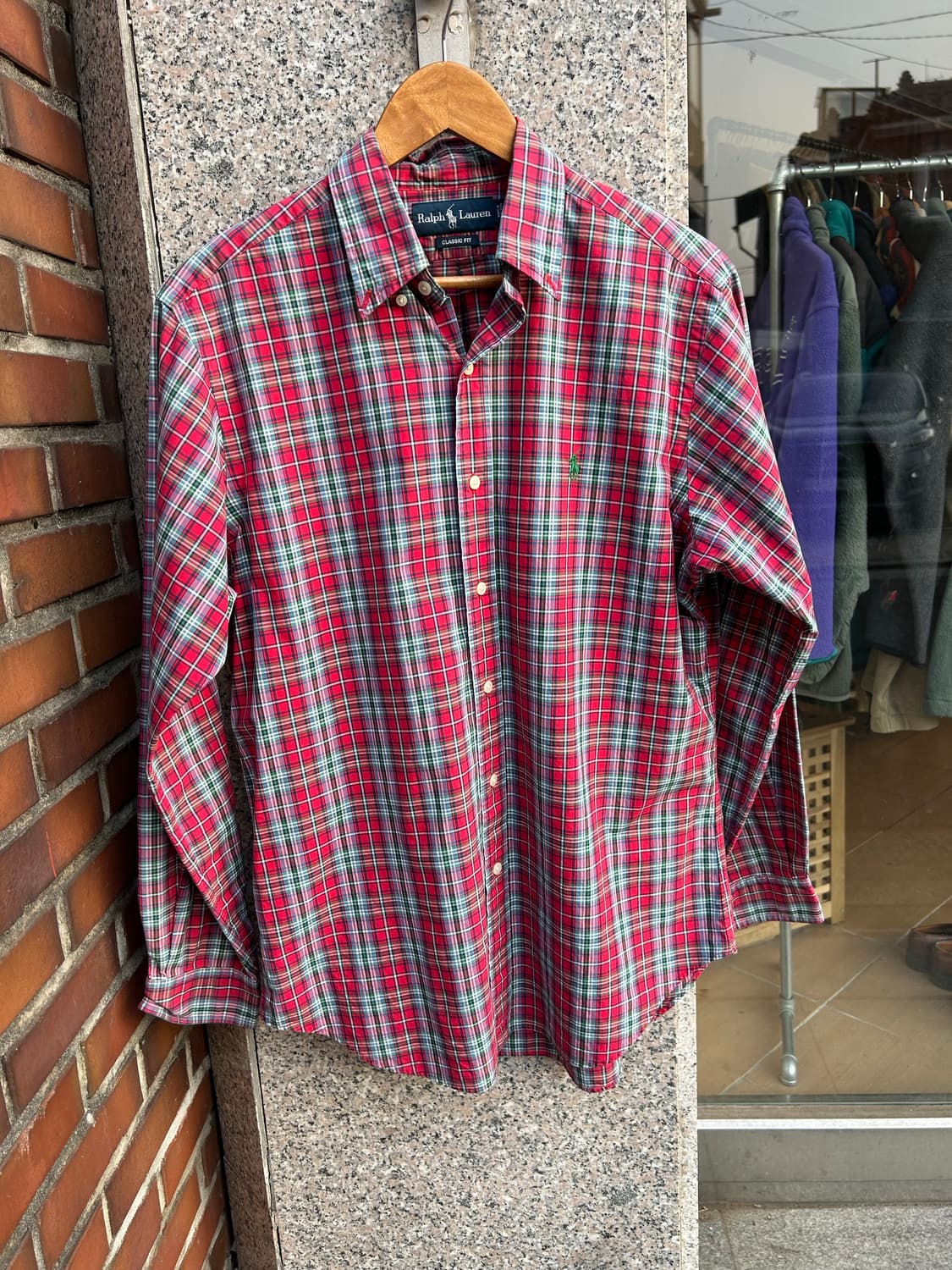 90‘s 폴로 타탄체크셔츠  상품이미지1