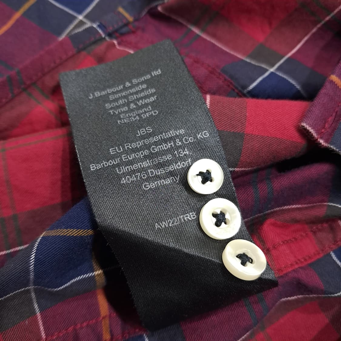 CL731 L 바버 클래식 타탄체크 버튼다운 테일러드핏 셔츠 남방 상품이미지5