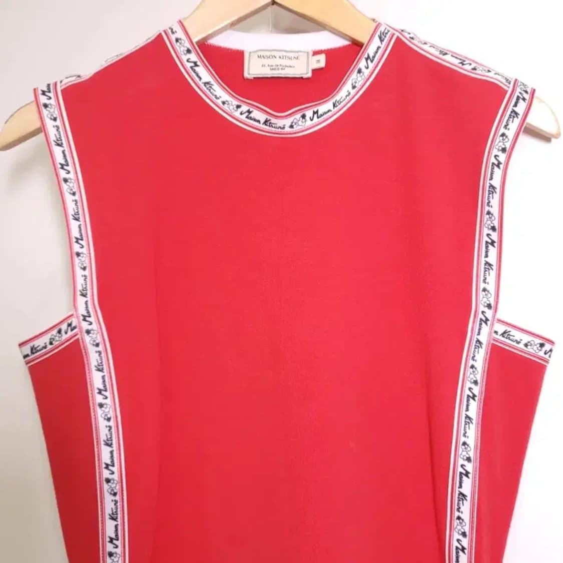 메종키츠네 레드 원피스 M 상품이미지4