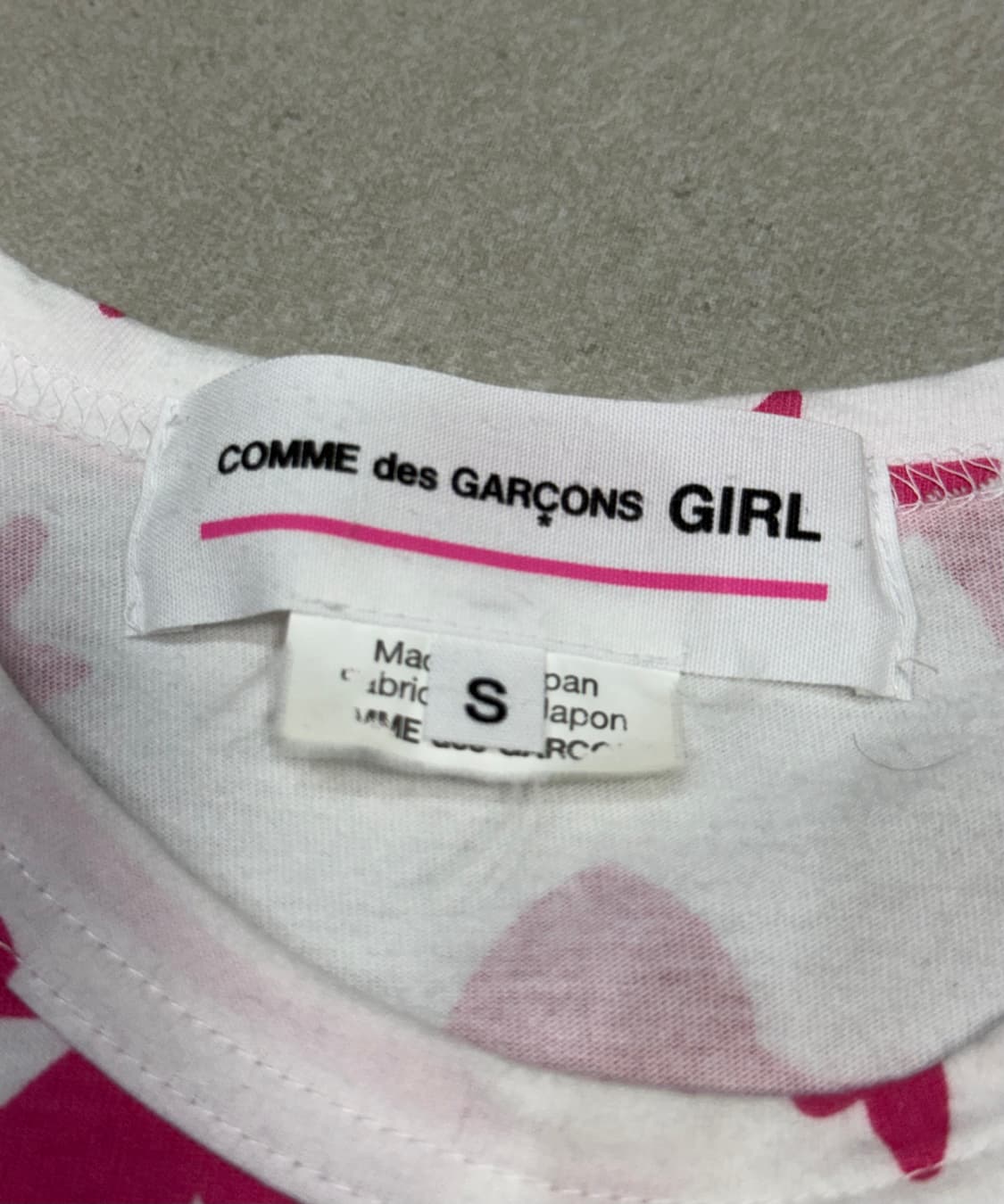 2018 꼼데가르송 걸 리본 패턴 롱슬리브 티셔츠 상품이미지3