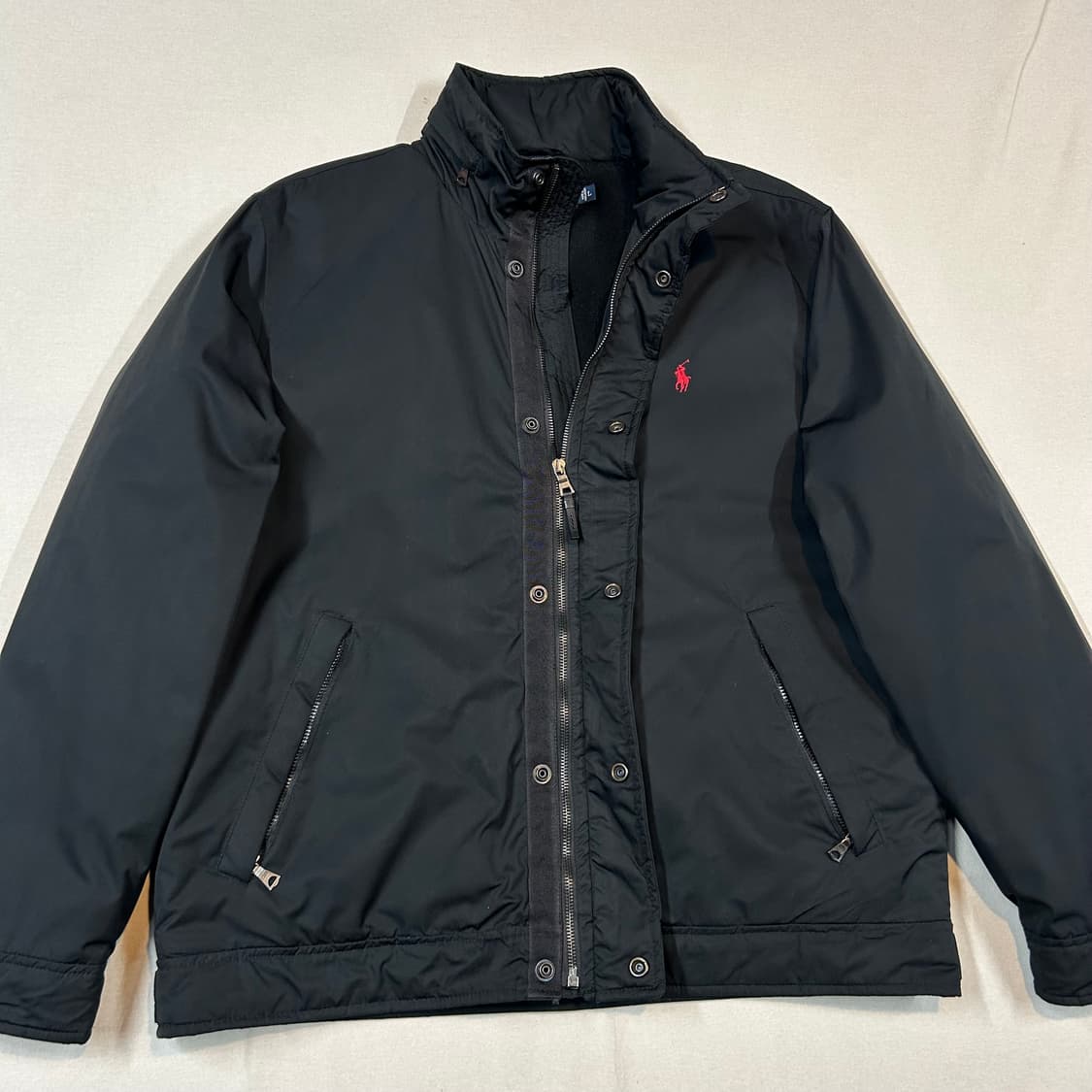 L) 폴로 랄프로렌 블랙 폴리쉘 히든후드 페리 자켓 상품이미지4