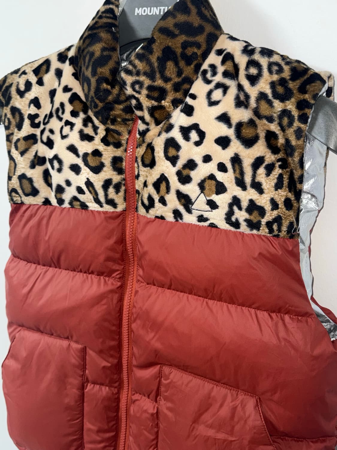 빈티지 호피 리버시블 패딩 조끼 S 상품이미지2