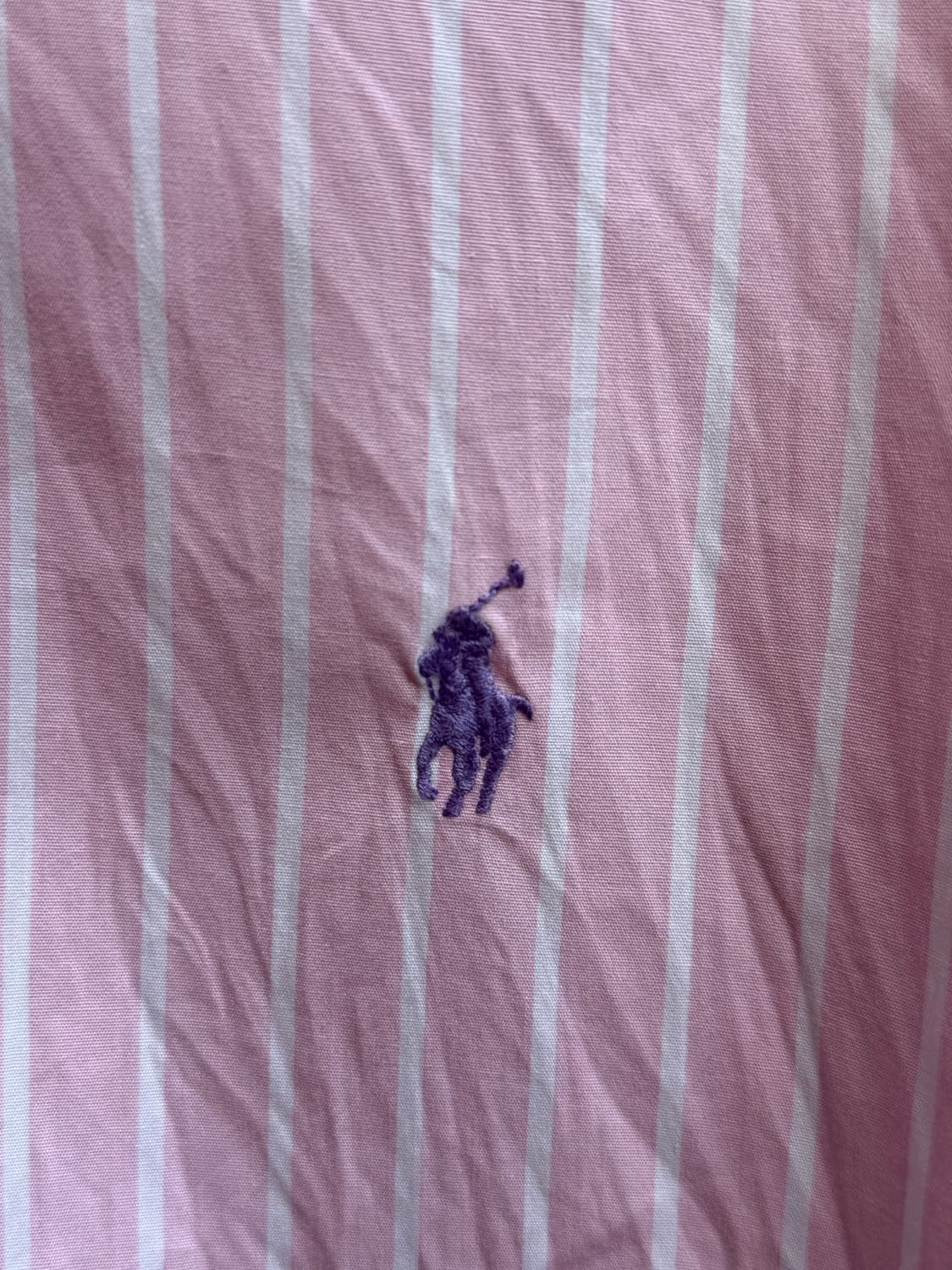 폴로 랄프로렌 핑크 스트라이프 반팔 셔츠 상품이미지2