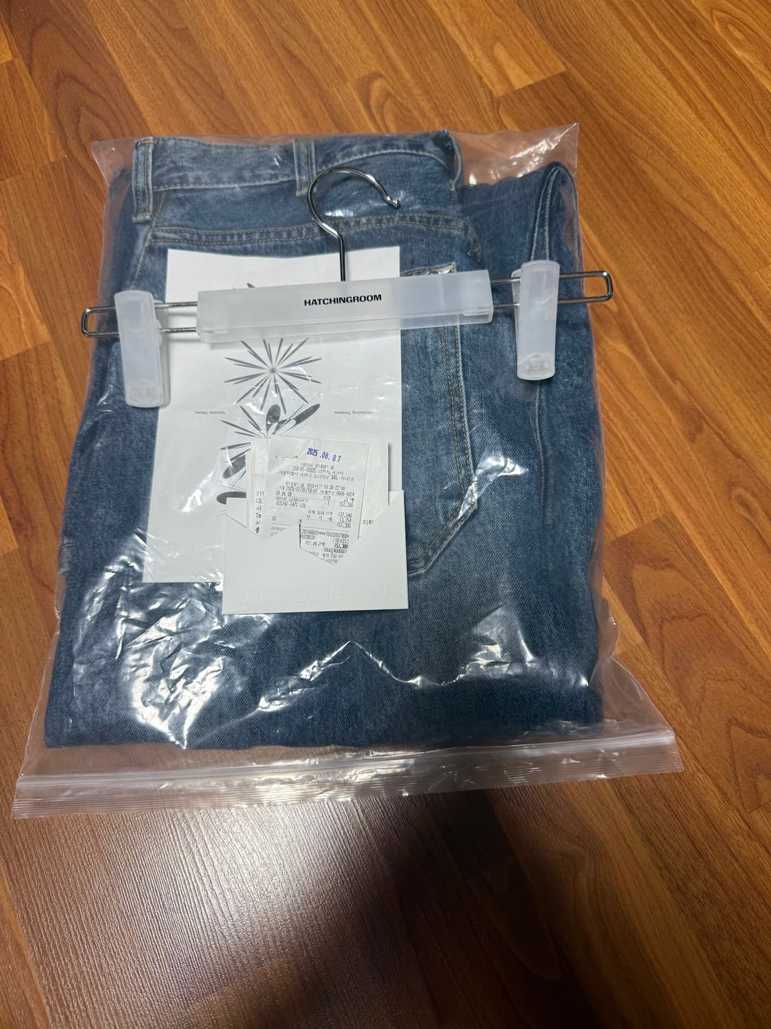 해칭룸 와이드 커브진 워시드 블루 4(L) 상품이미지4