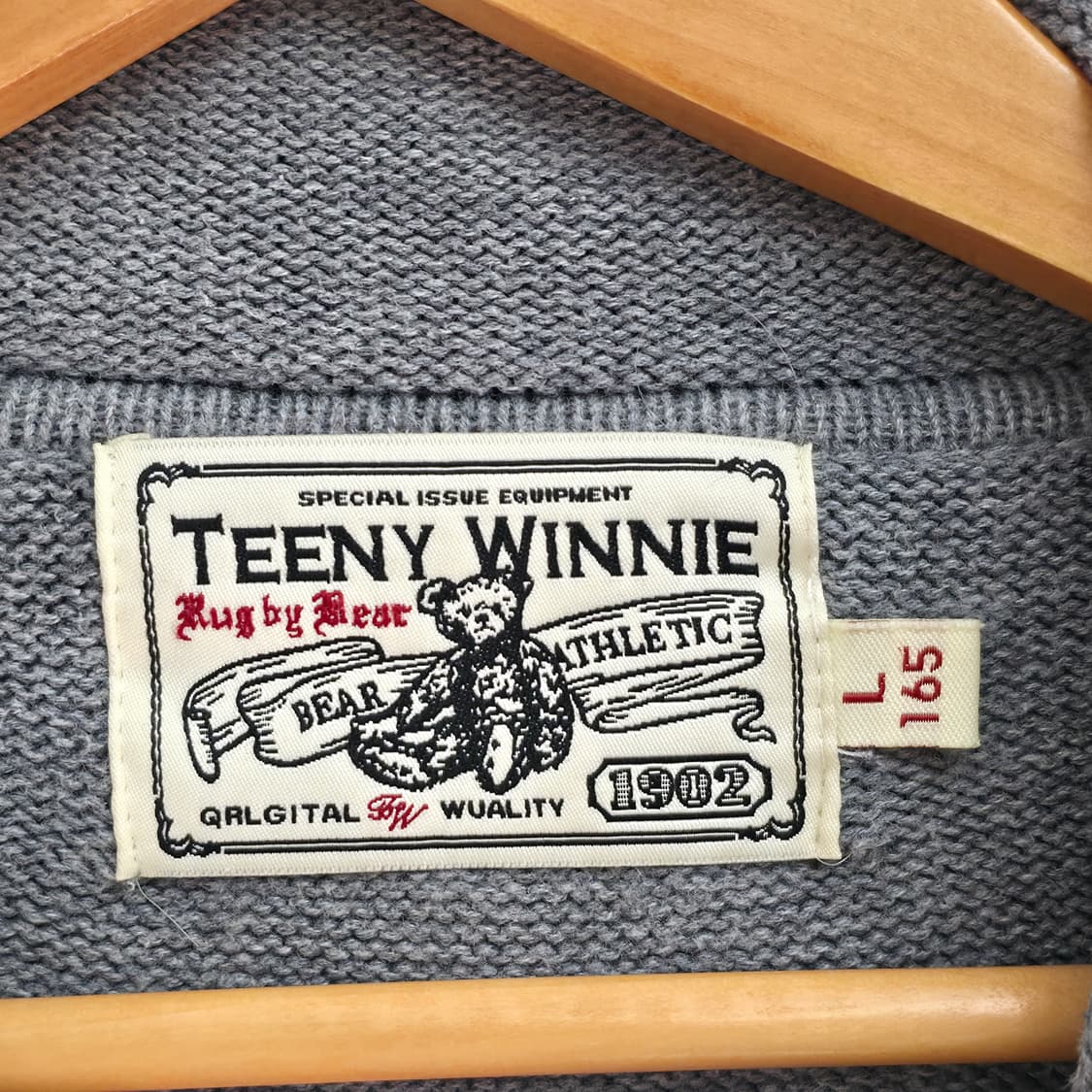 [L] 티니위니 그레이 집업 후드 니트 상품이미지7