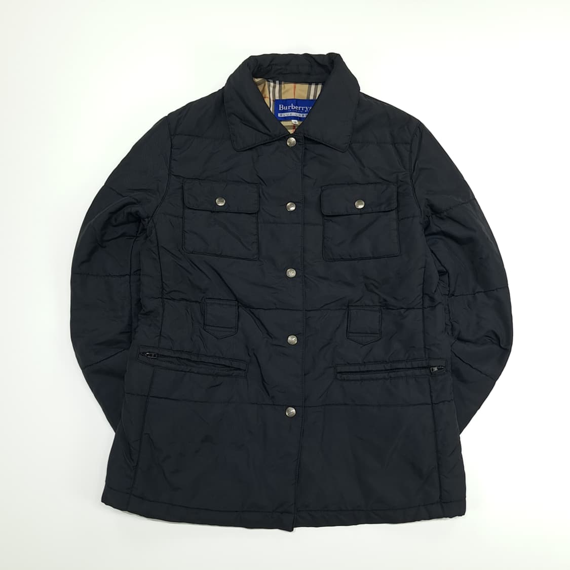 CN653W M 버버리 블루라벨 블랙 큐프라 패딩 자켓 상품이미지1