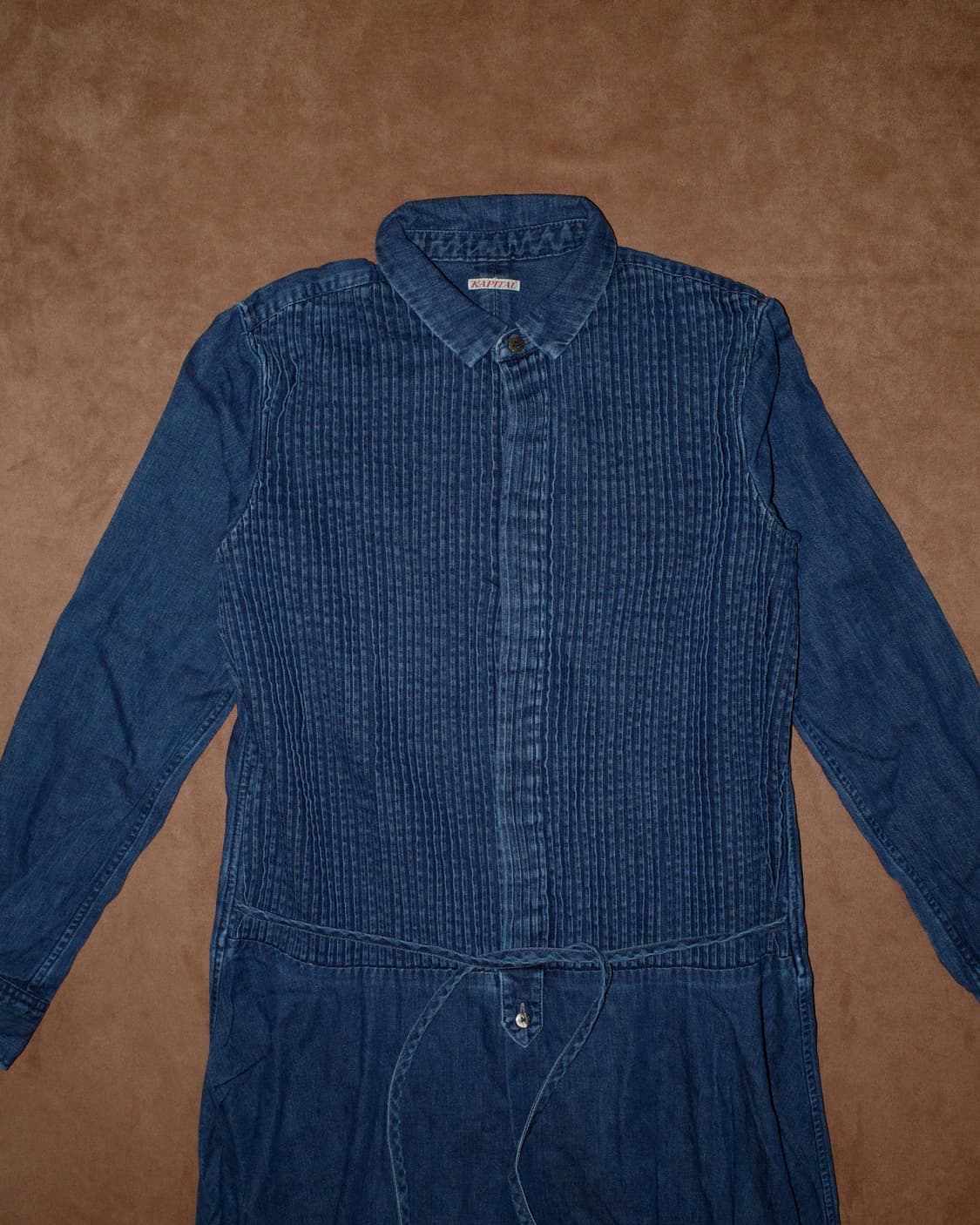 캐피탈 핀턱 데님 원피스 상품이미지2