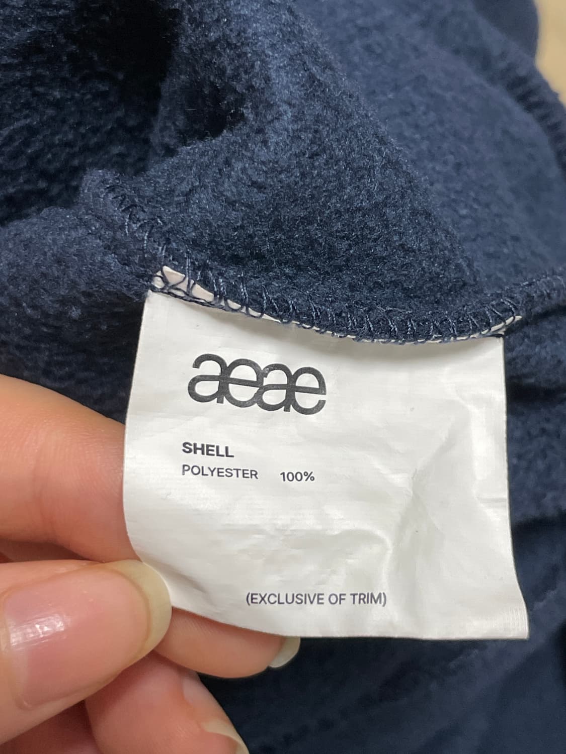 DOT SMALL LETTER FLEECE HOODIE [NAVY] 상품이미지4