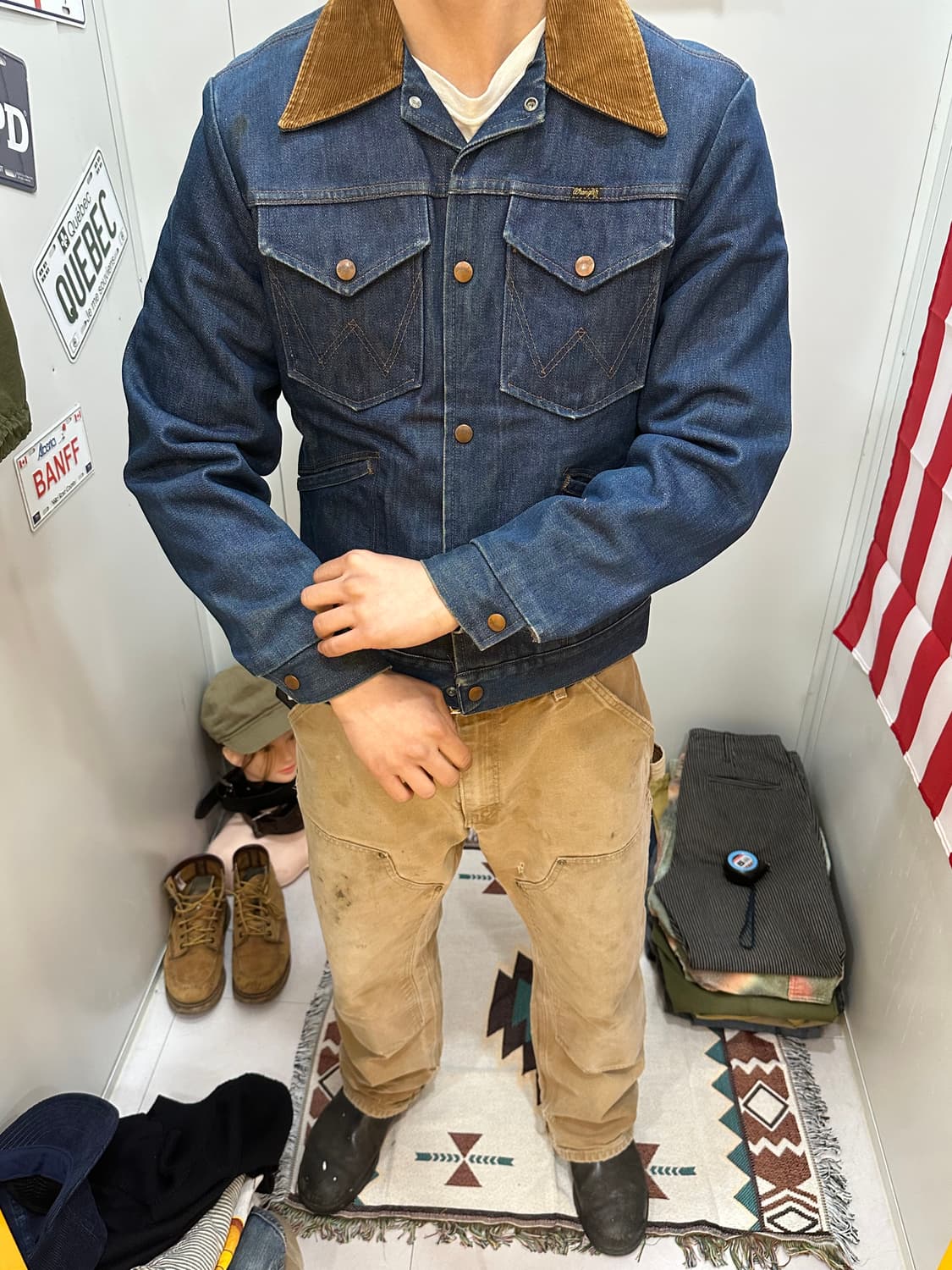 80s wrangler jr720nv 랭글러 블랭킷 데님 자켓 상품이미지10