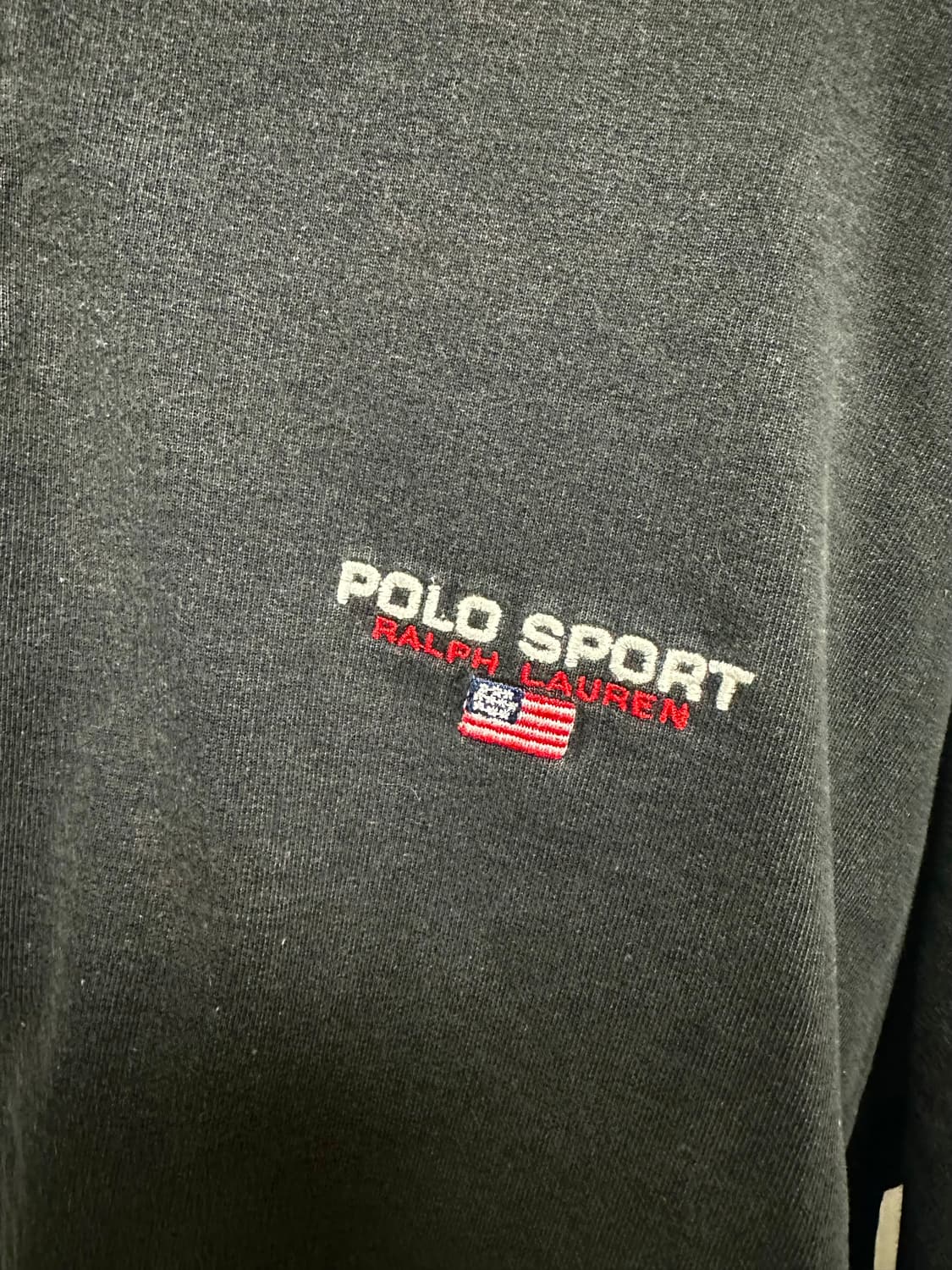no.117 폴로랄프로렌스포츠  성조기 하프집업 블랙 2xl 상품이미지2