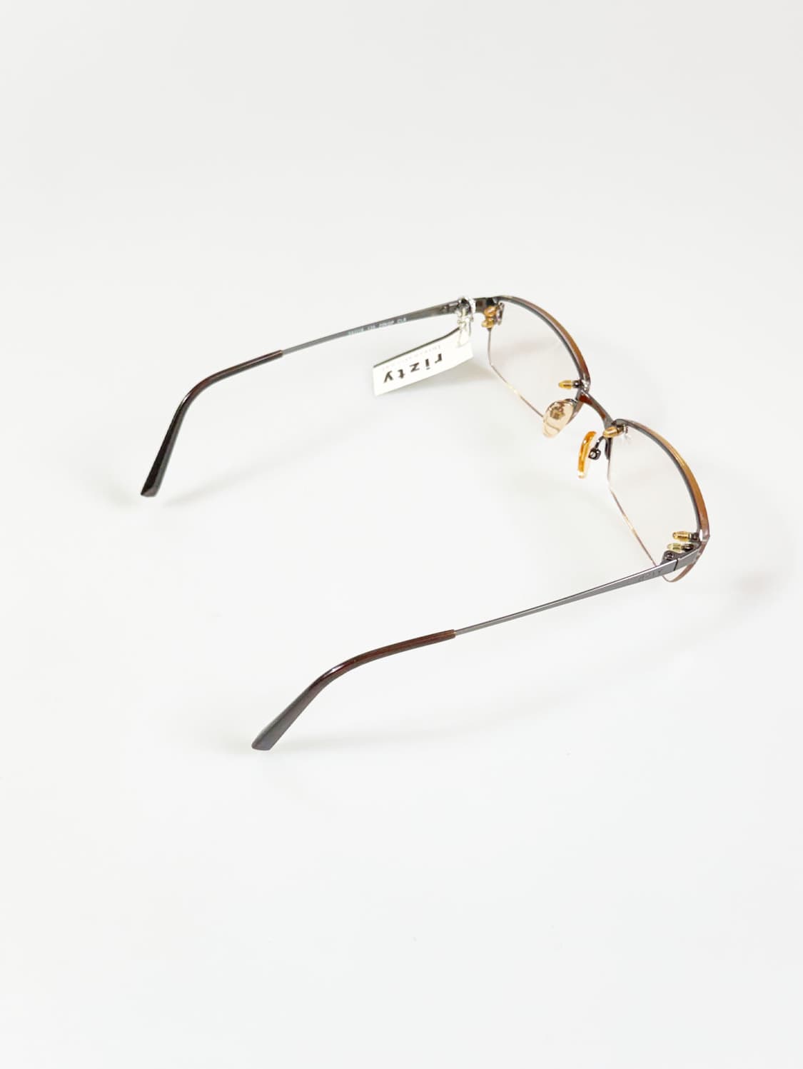 RITZY 반무테 스퀘어 메탈 프레임 빈티지 안경 상품이미지5