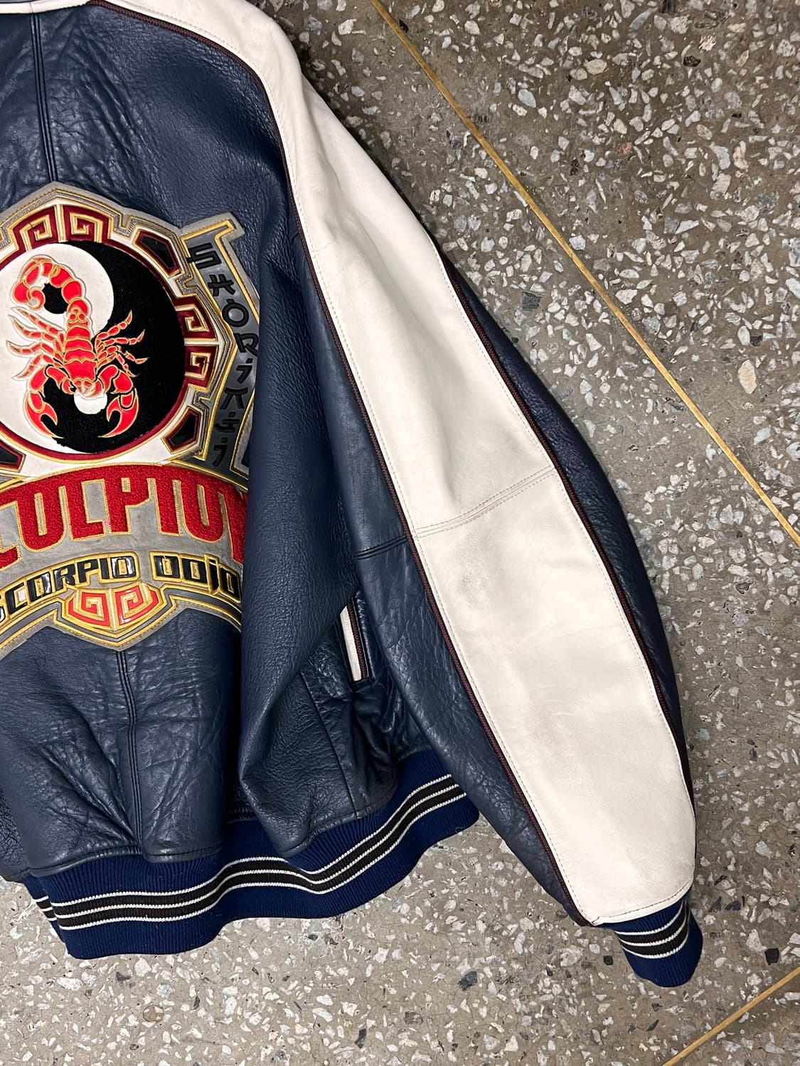 R.B.C Cowhide Leather Varsity Jacket  상품이미지7