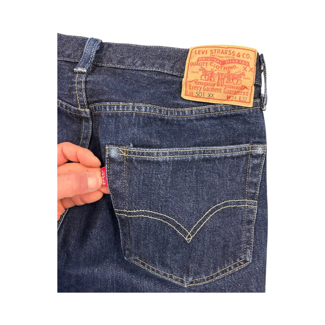 L) 리바이스 LVC 1955 501XX 인디고 셀비지 데님팬츠 BD-0 상품이미지3