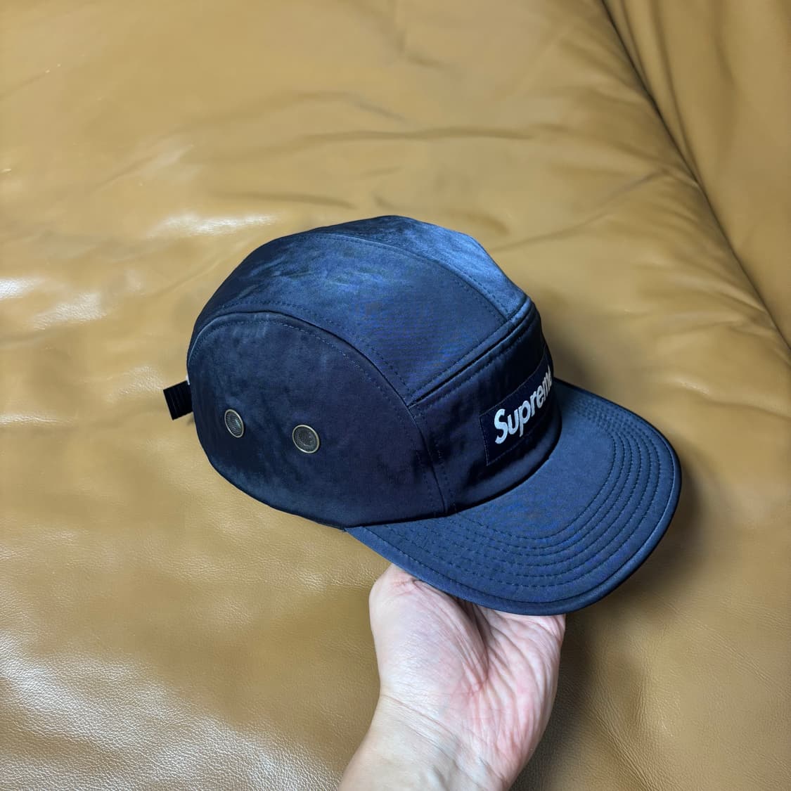 Supreme 슈프림 네이비 캠프캡 모자 (Satin Navy) 상품이미지3