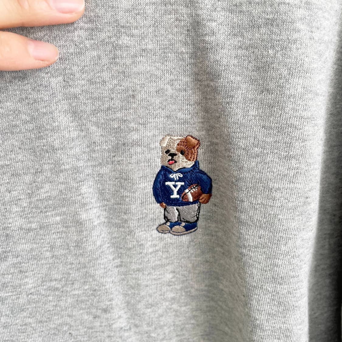 F2 예일(YALE) 스웻 후드 티셔츠 그레이 XL사이즈 상품이미지4