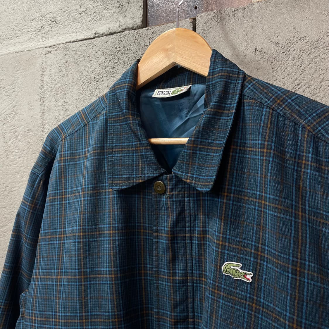 90s 라코스테 체크 블루종 자켓 상품이미지3