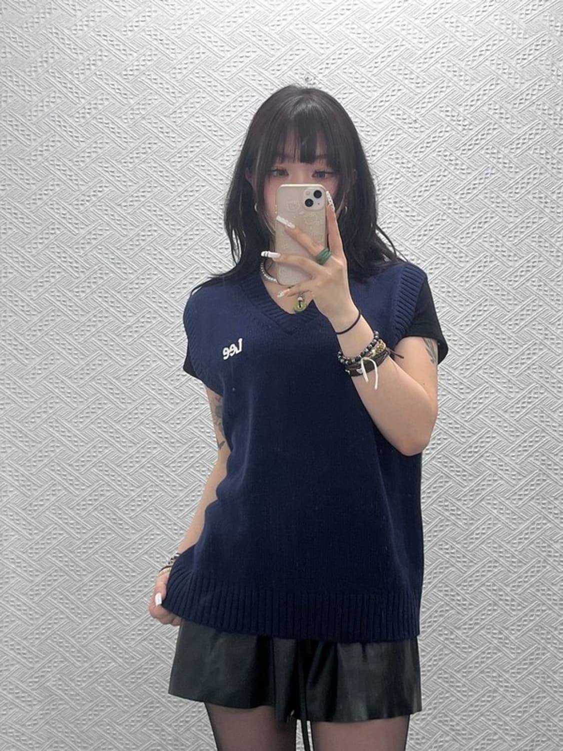 LEE 리 올드스쿨 레트로 빈티지 스몰로고 니트 조끼 S C10785 상품이미지2