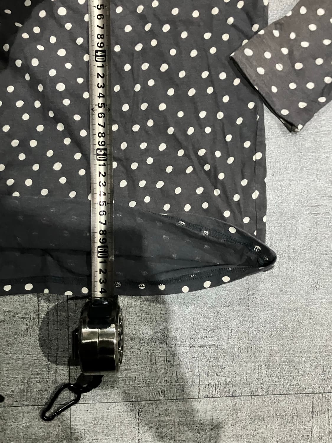 일본빈티지 Chaux 하구미모리걸 할메카지 땡땡이 도트티셔츠 상품이미지3