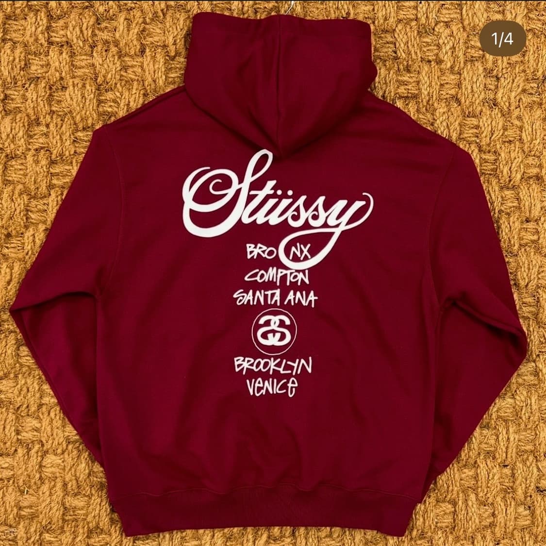 스투시 월드투어 백로고 후드 상품이미지2