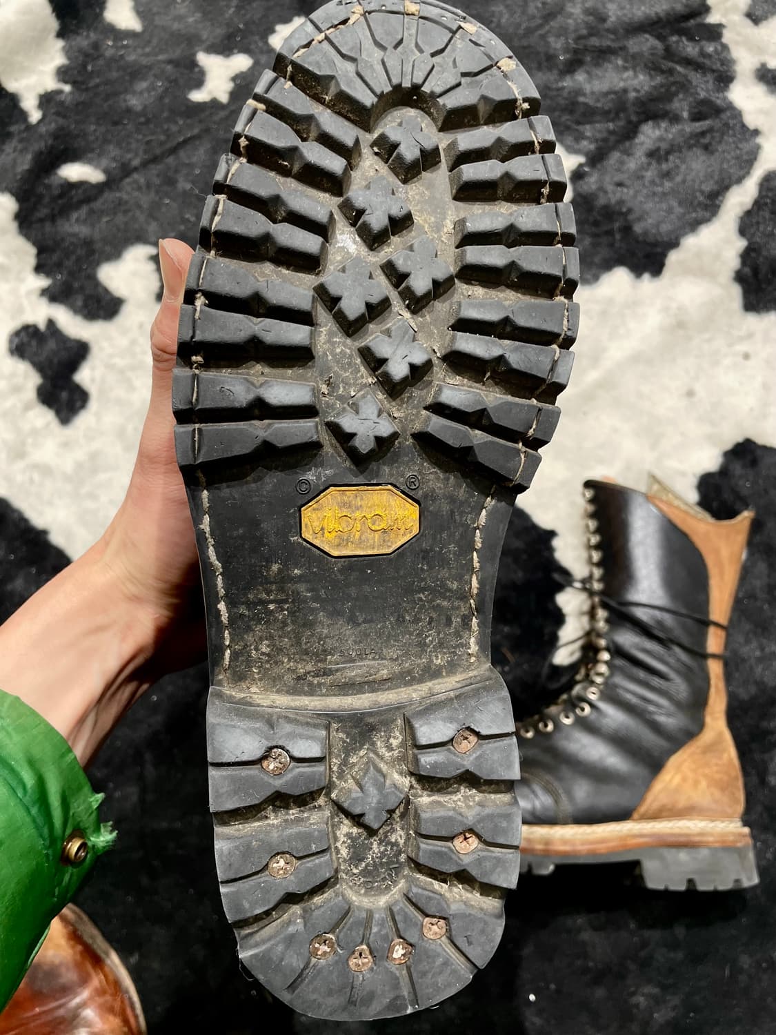 Vintage Black Leather Fringe Western Boo 상품이미지6