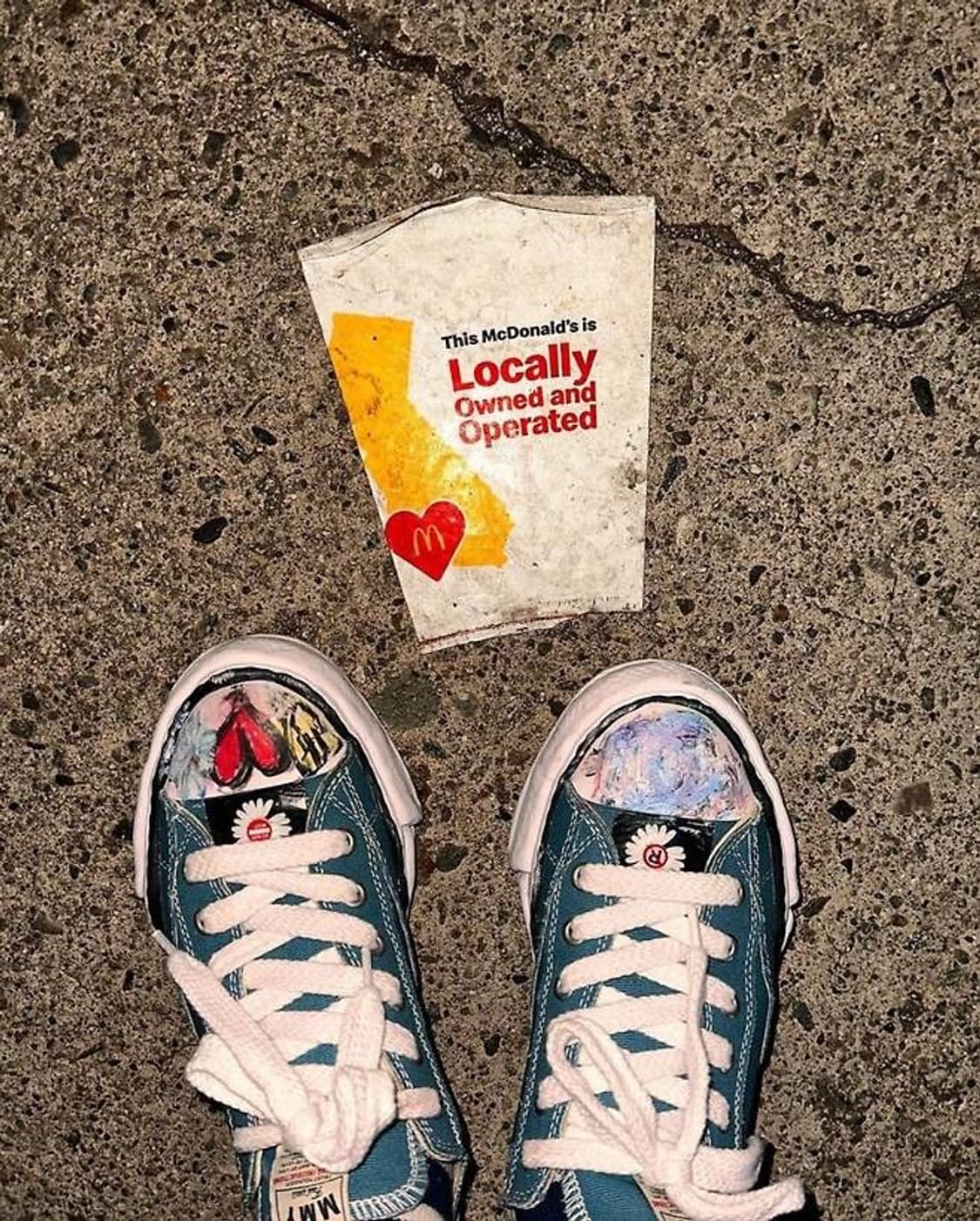 [41]미하라 야스히로 피터슨 캔버스 스니커즈 블루 지디님착용 상품이미지10