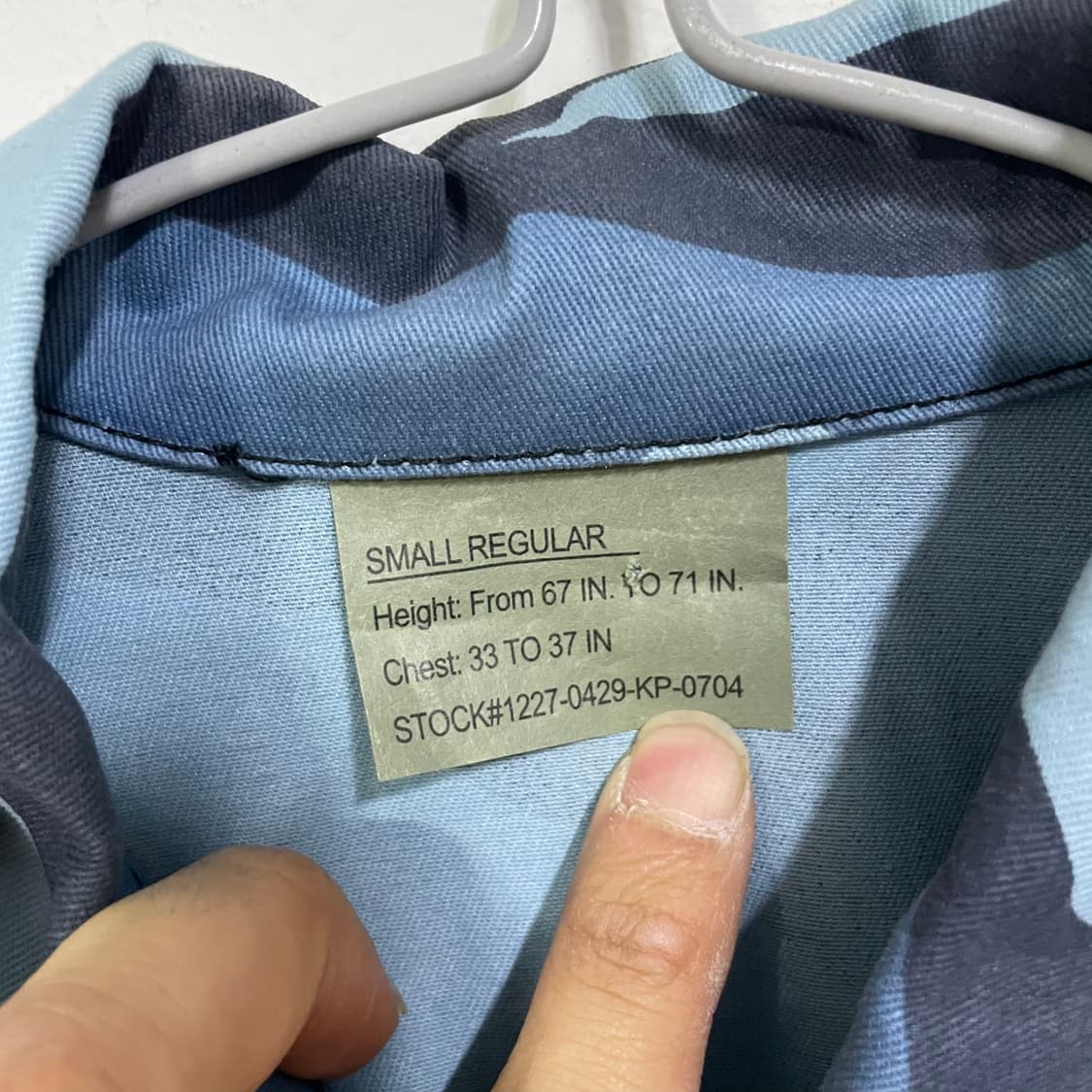 밀리터리 카모 셔츠 블루 상품이미지4