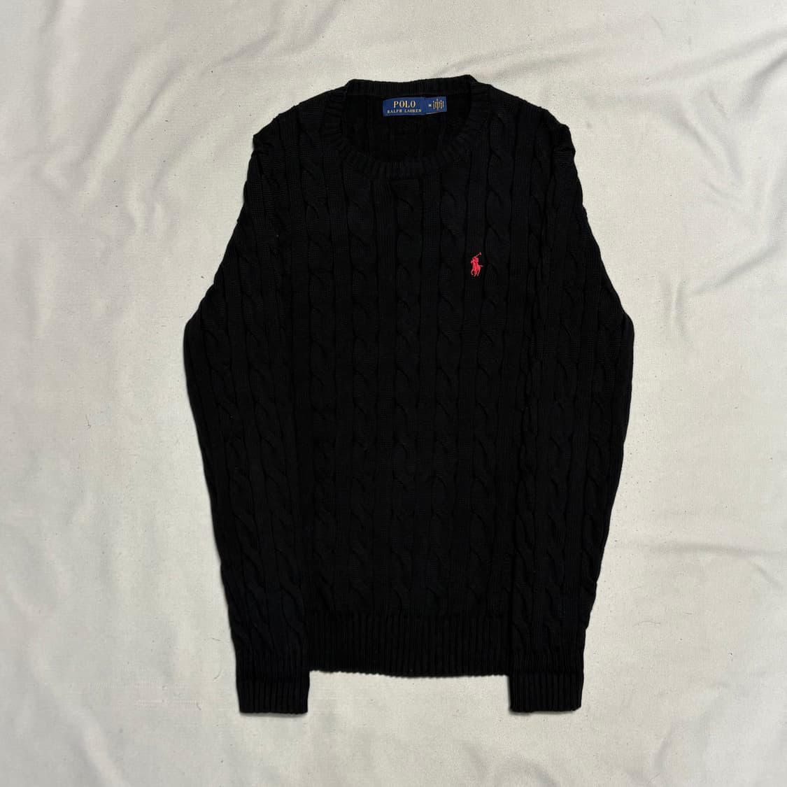 M 폴로랄프로렌 코튼 블랙 케이블 니트 상품이미지2