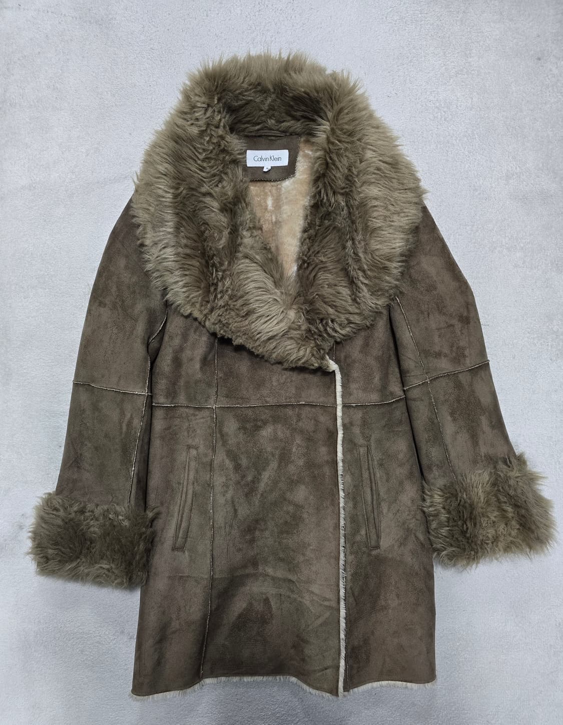 캘빈클라인 내추럴 스카 무스탕 코트 M 상품이미지2