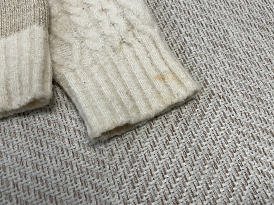 빔즈 크루넥 베이지 배색 니트  J03699 상품이미지3