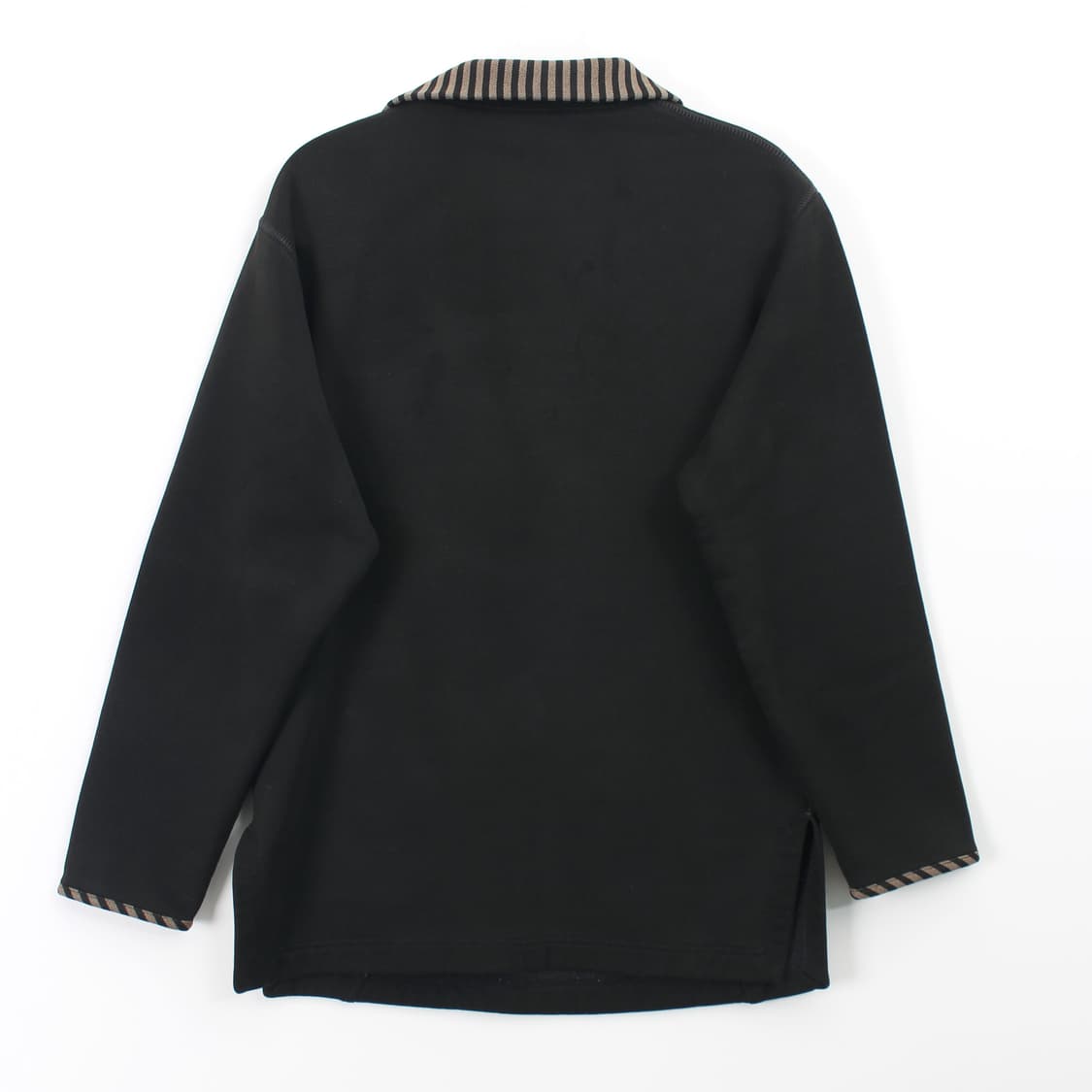 펜디 Fendi 빈티지 블랙 스트라이프 카라 반집업 맨투맨 스웻셔츠 상품이미지6