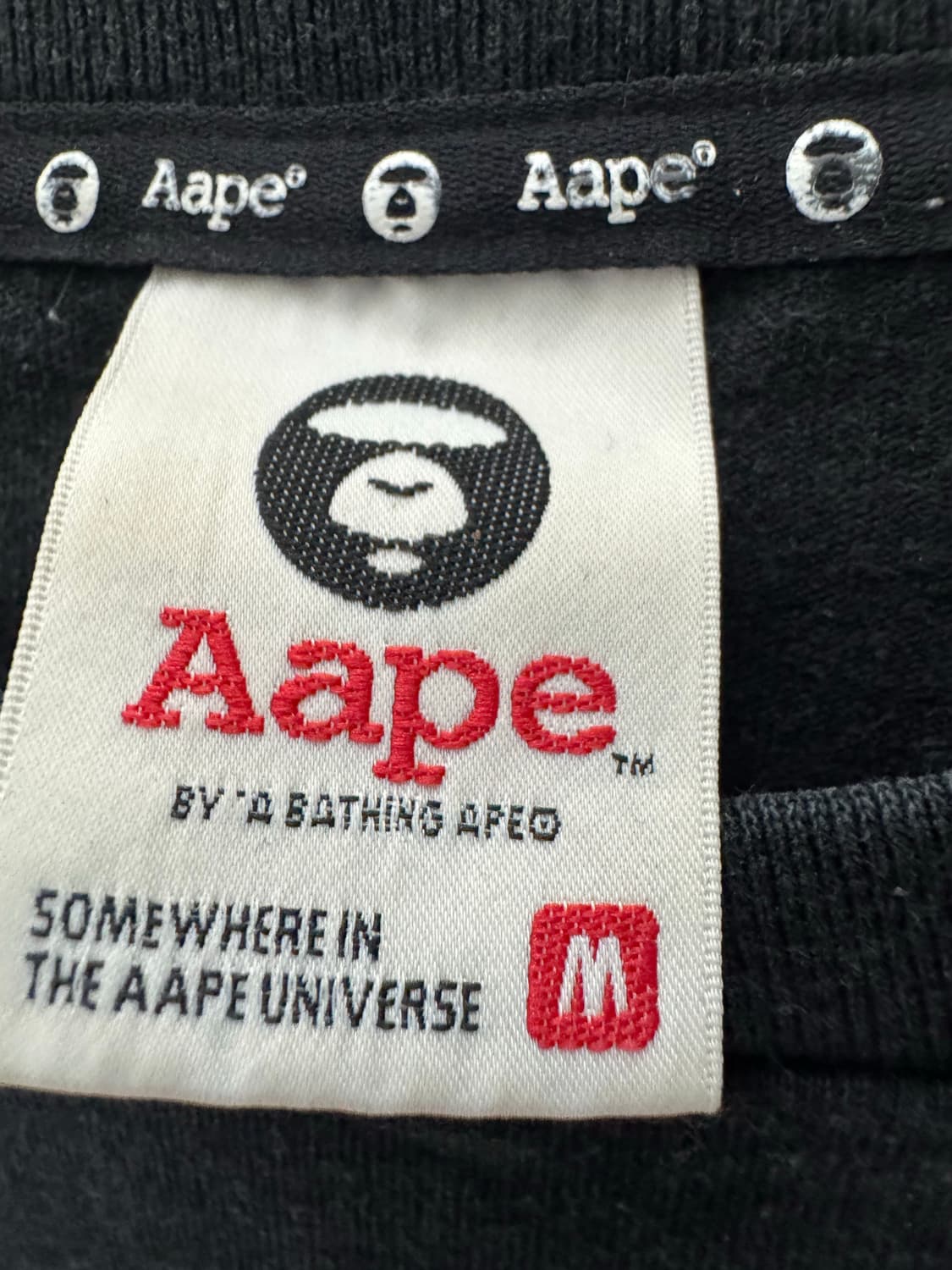 🧥 AAPE에이프 바이 어 베이프 카모헤드 그래픽 티셔츠 (Black) 상품이미지4