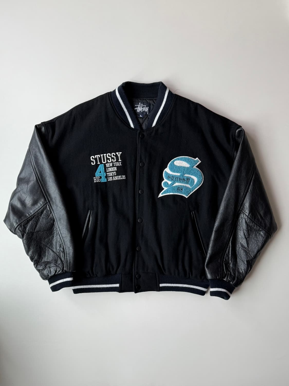 90s 스투시 BIG4 바시티 자켓 상품이미지2