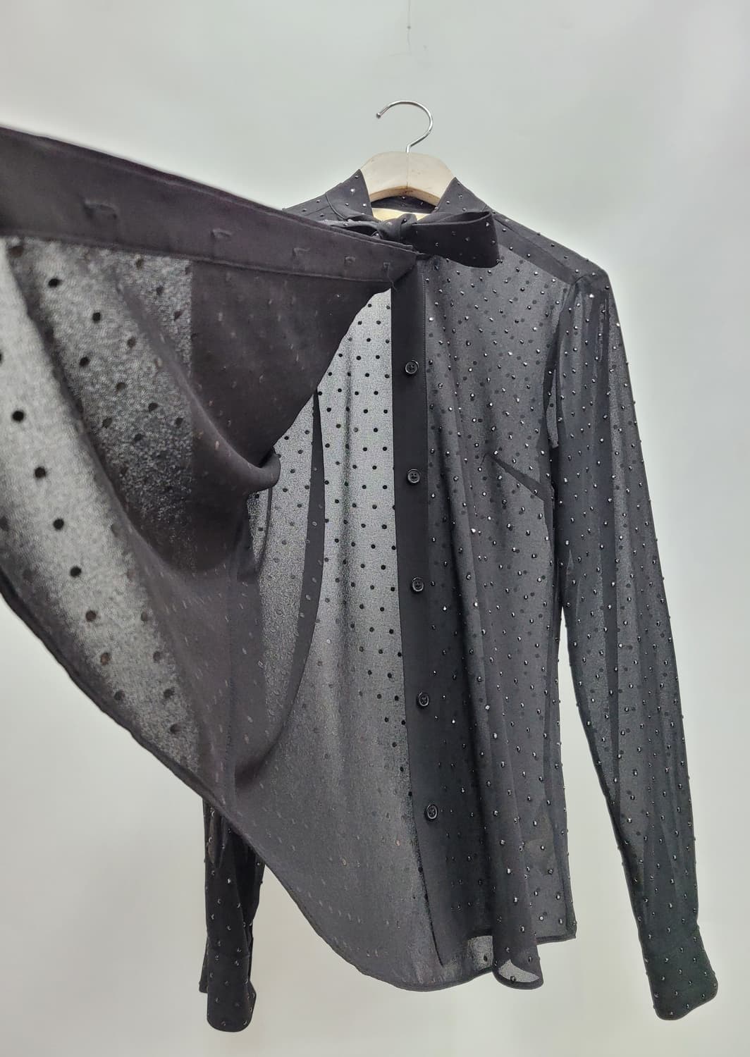 마이클코어스 라인스톤 장식 블라우스 / 여 S 블랙
 상품이미지5