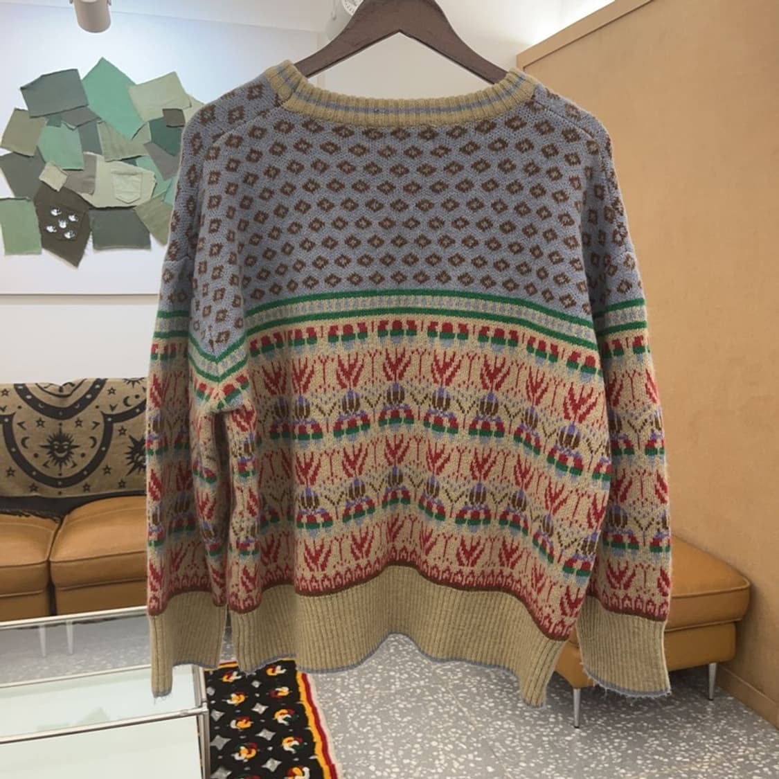 빈티지 모리 보헤미안 에스닉 패턴 니트 L C07445 상품이미지4