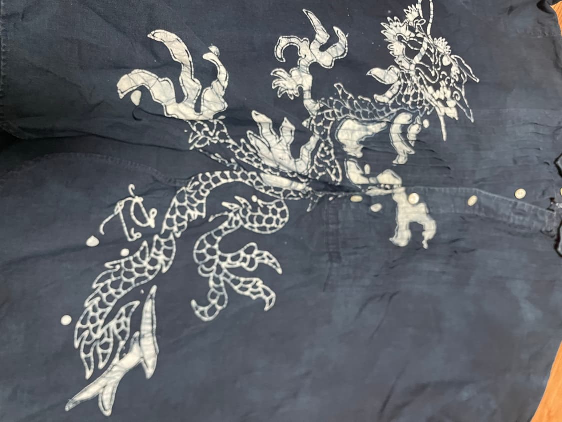 빈티지 폴로 인디고 드래곤 셔츠 L 상품이미지4