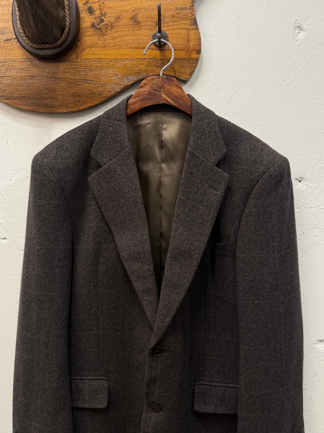 L) Cashmere 100% Check Tailored Jacket 상품이미지2