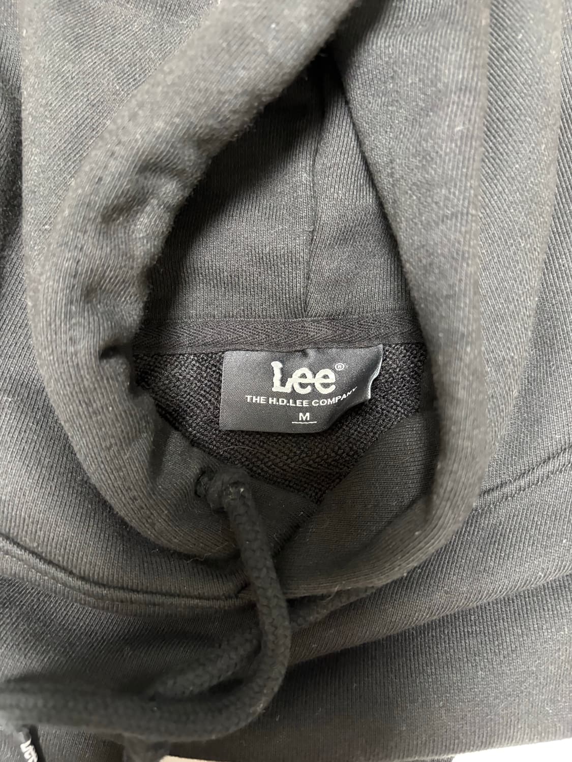 LEE 빅 트위치 로고 후드 티셔츠 블랙 (M) 상품이미지5