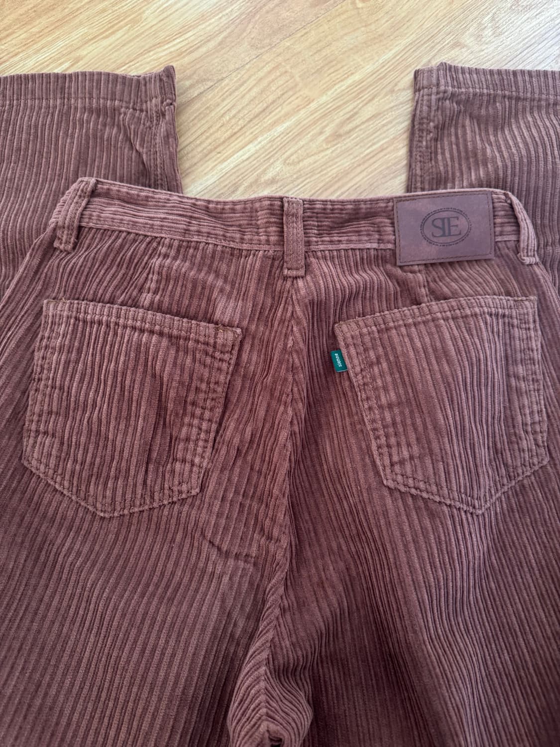 시엔느 브라운 코듀로이 스트레이트 팬츠 S 상품이미지4